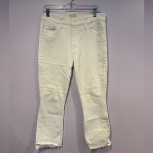 Mother the insider crop step Frey in white